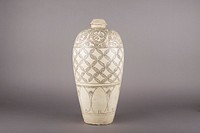 Prunus Vase (meiping) with Design of Leafy Scrolls, Interlocking Coins, and Lotus Petals