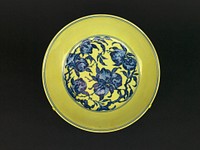 Dish with Design of Nine Peaches