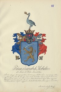 Coat of arms of the jarabek family, Adolf Medzihradsky