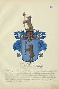 Coat of arms of the medvecká family, Adolf Medzihradsky