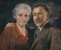 An artist with his wife by Jozef Hanula