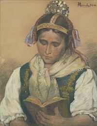 Reading in costume by Jozef Hanula