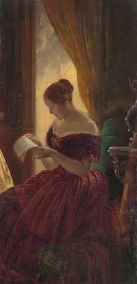 Lady reading a letter, J&oacute;zsef Borsos