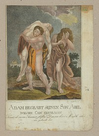 Adam buries his son abel, who was killed by cain, Henry Singleton