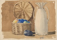 Still life with fruit and vase, Gejza Kukán