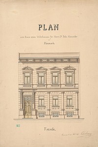 Design for the facade of the house, Viktor Harzanyi