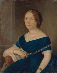 Portrait of a lady in blue