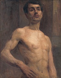 Male nude by Elemír Halász-Hradil