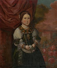 Portrait of a girl in a landscape