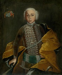 Portrait of a young nobleman in a ceremonial costume;, Ján Gottlieb Kramer