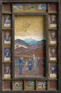 Painted multi-piece icon in the frame, Tivadar Csontváry