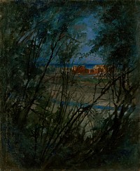 Blue landscape by László Mednyánszky