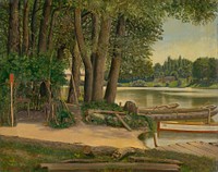 Pečensky forest with danube river branch by Korboník