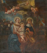 Virgin and child with saint anne