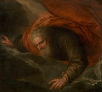 God the father on a cloud - fragment of altarpiece