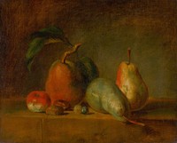Still life with pears