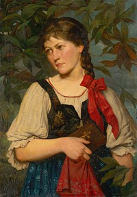 Girl in a folk costume by Kornel Sp&aacute;nyik