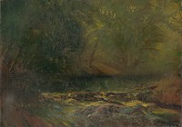 Forest interior with a brook by László Mednyánszky