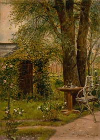 Garden with a table, Eduard Majsch