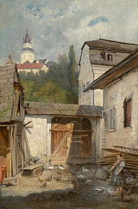 Courtyard in kremnica, Vojtech Angyal