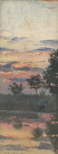 Study of an early evening landscape, Karol Miloslav Lehotský