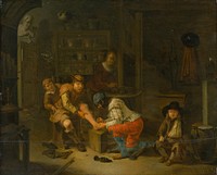 At the apothecary's, Gerrit Lundens
