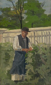 By the grapevines by Jozef Hanula