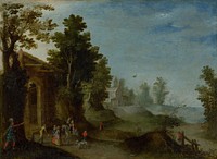 The arrival of guests by Paul Bril