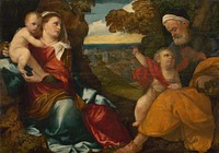 Holy family with saint john the baptist, Bonifacio De Pitati