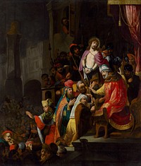 Christ before pilate after Rembrandt Van Rijn