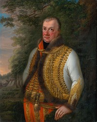 Portrait of leopold pálfy in a landscape