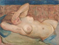 Reclining nude (shy) by Cyprián Majerník