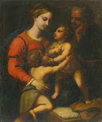 The holy family with saint john the baptist