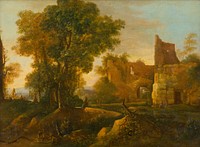 Landscape with ruins