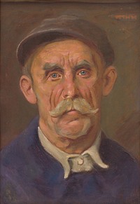 Portrait of a worker by Milan Thomka Mitrovský