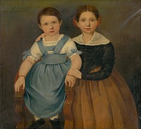 Double portrait of girls by Václav Govič