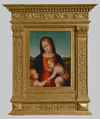 Madonna with child and saint john the baptist