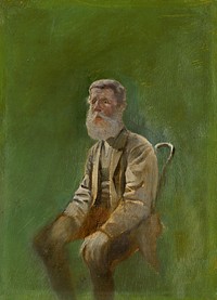 Study of a seated man by László Mednyánszky