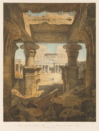 The interior of the temple in edfu, Karol ľudovít Libay