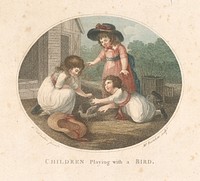 Children playing with a bird, Francesco Bartolozzi