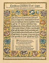 Title page to the book ein schöner christlicher haus