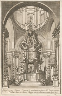 Castrum doloris of emperor leopold i in the jesuit church in vienna, Carl Albrecht