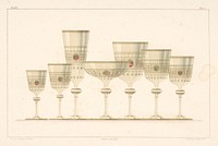 Design proposal of glassware (from the cycle gewerbe kunstblatt)