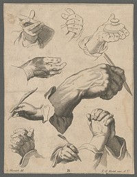 Studies of hands (from the album artis apellae liber)