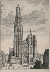 The west facade of the antwerp cathedral, Václav Hollar