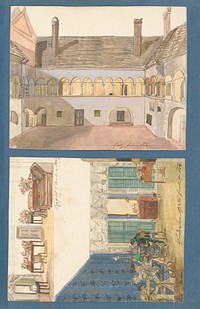 Courtyard in the mansion in apáty., Henriette Odescalchi