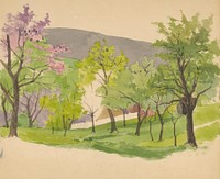 Blooming trees, Jan Novopacký