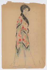 Woman in a floral dress