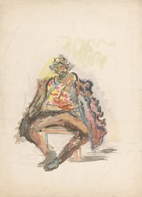 Seated man by Arnold Peter Weisz Kubínčan