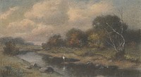 Landscape with a stork, Felicián Moczik